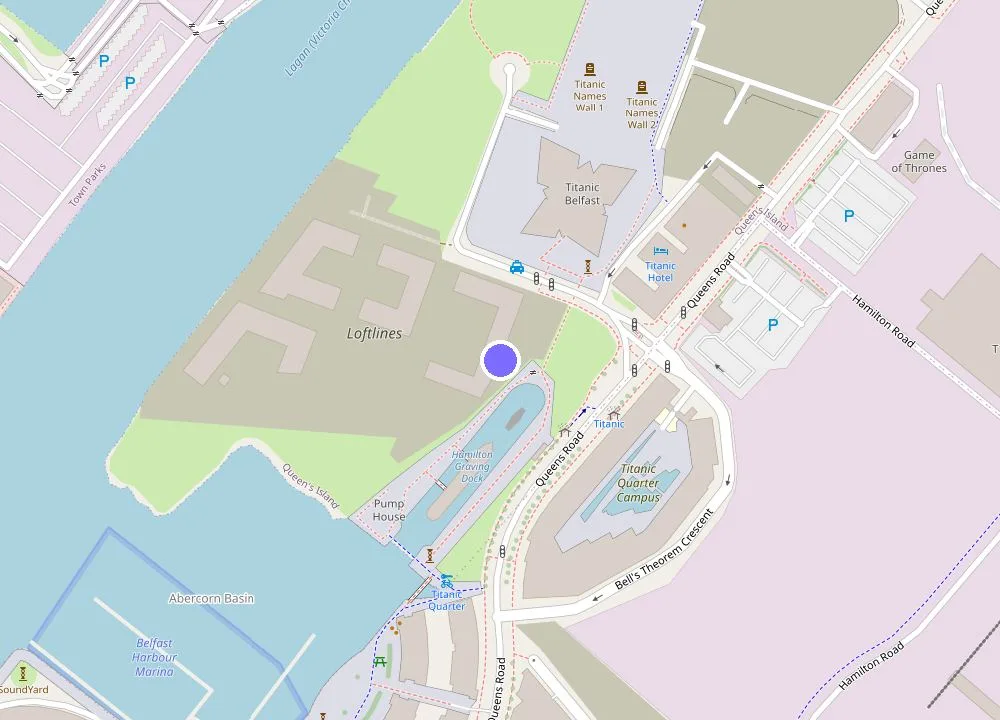 Map: Aloft by Marriott Belfast Titanic Quarter